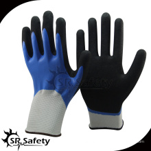 SRSAFETY blau doppelt getaucht arbeiten Nitril Handschuhe / Arbeitshandschuh